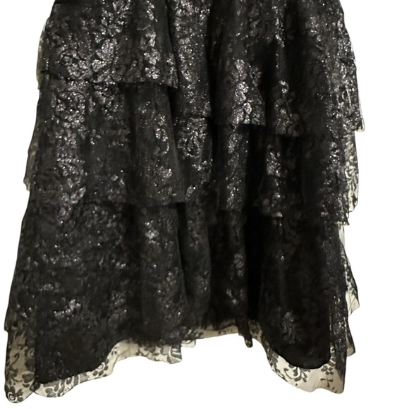 Jill Stuart Ruffled Lace SleeveLess WhimsiGoth Cocktail Dance Mini Dress Size 2 - Picture 6 of 13